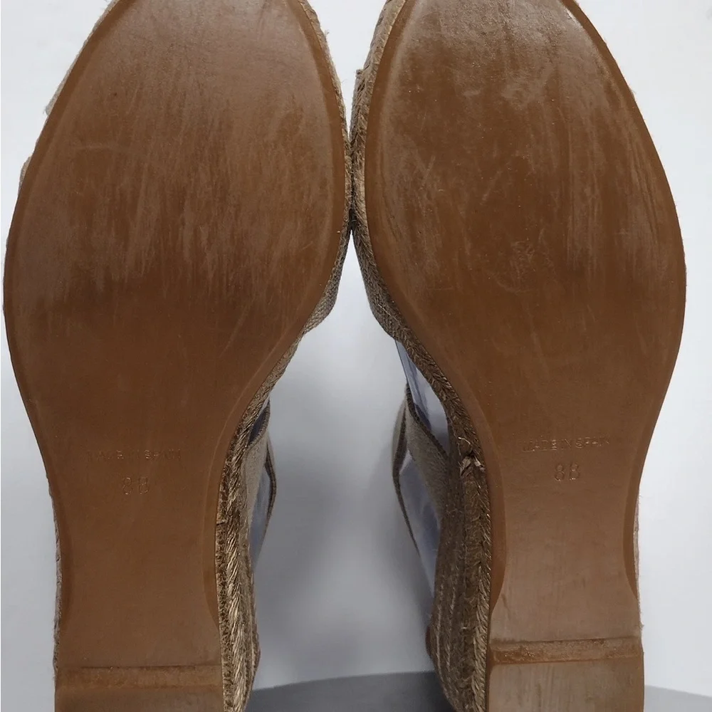 Tory Burch Women's Tan Wedge Sandals size 8 pre owned good condition
